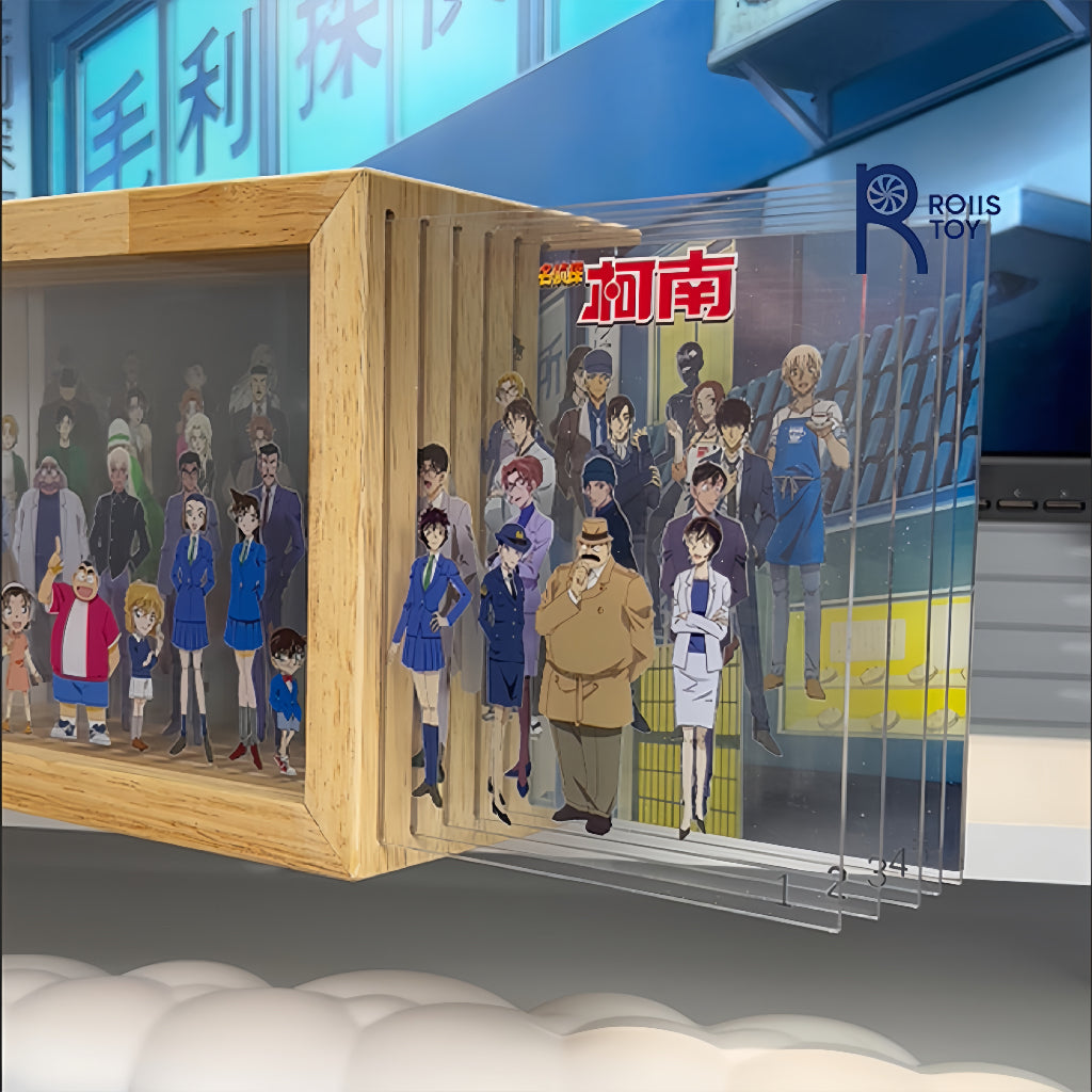 Glowing Light Box: Detective Conan Family Group Photo