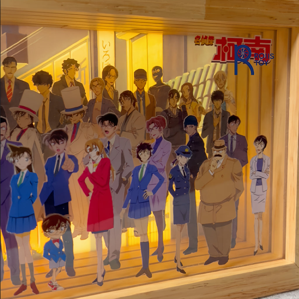 Glowing Light Box: Detective Conan Family Group Photo