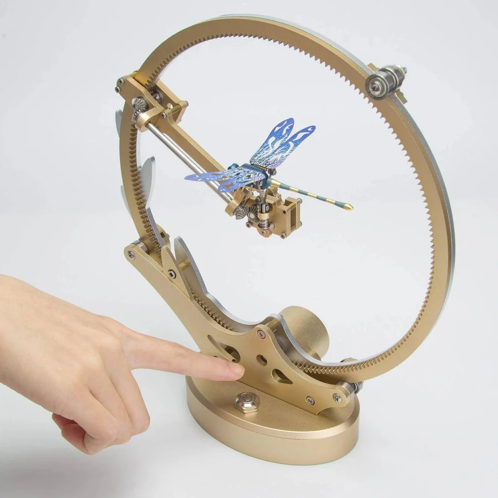 GearPlayer™ Teching Flying Dragonfly Kinetic Sculpture 3D Metal Model DIY Kits