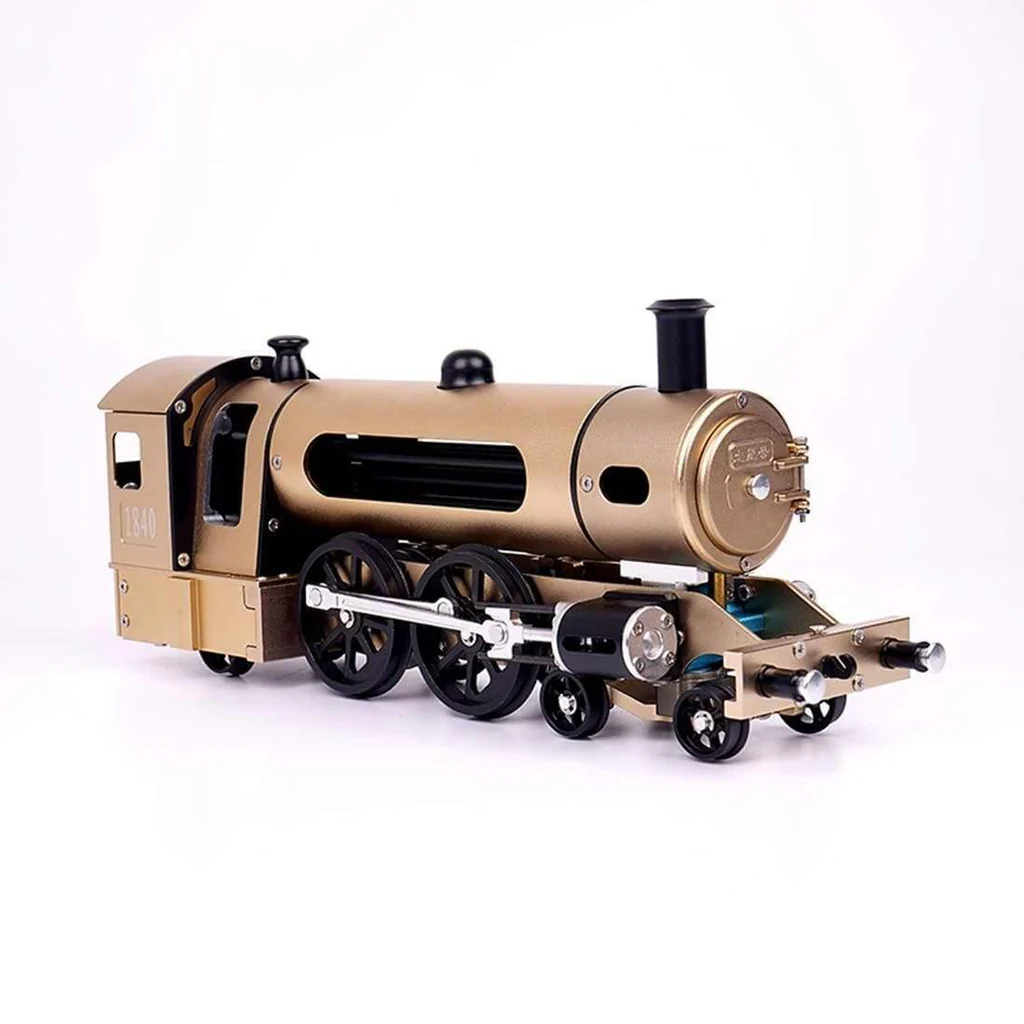GearPlayer™ Teching Engine Steam Train Model With Pathway Full Aluminum Alloy Model Kits