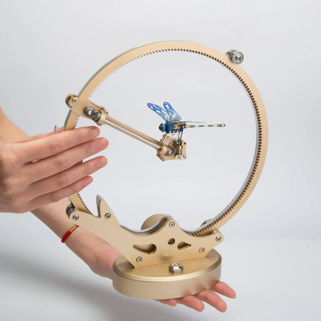 GearPlayer™ Teching Flying Dragonfly Kinetic Sculpture 3D Metal Model DIY Kits