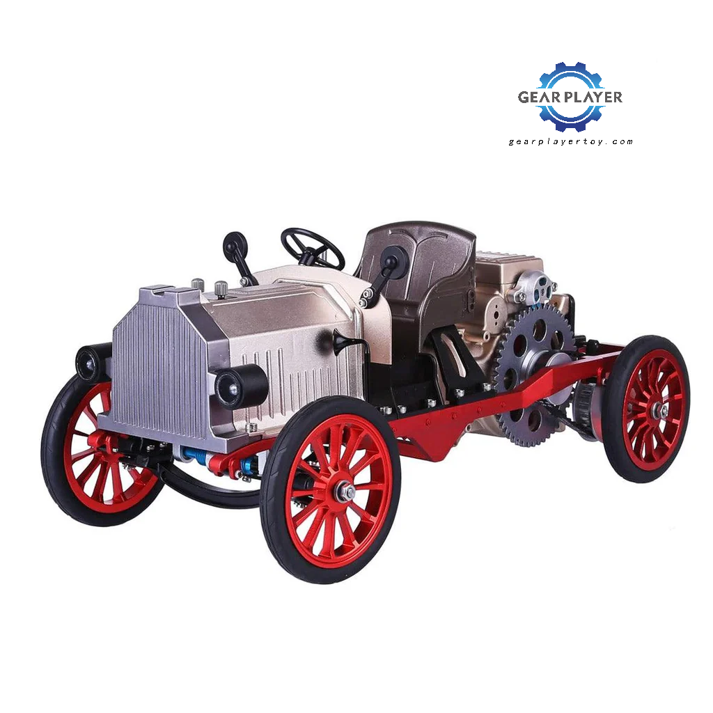 GearPlayer™ Teching Assembly Vintage Classic Car Metal Mechanical Model Toy with Electric Engine 310+pcs