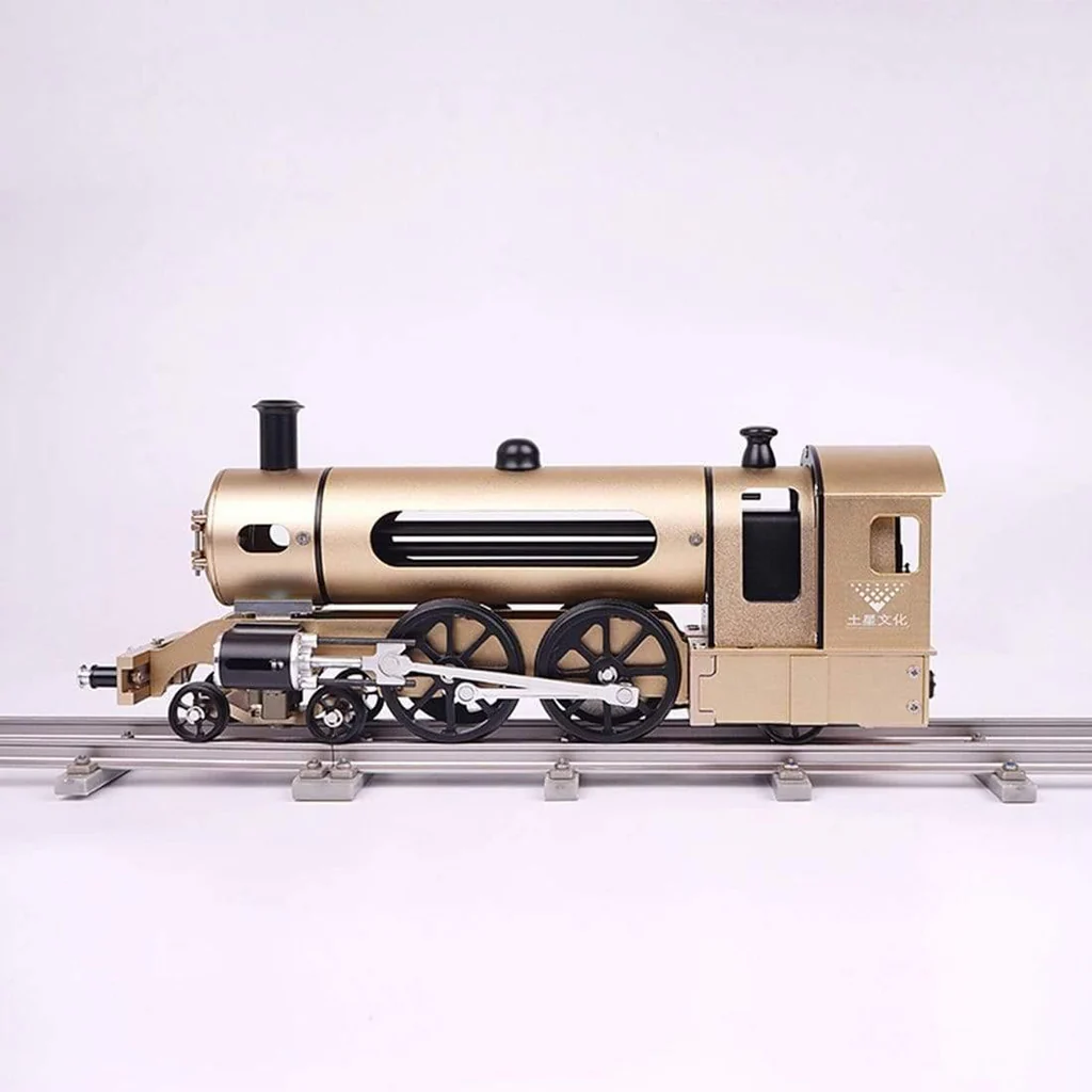 GearPlayer™  Teching Engine Steam Train Model With Pathway Full Aluminum Alloy Model Kits