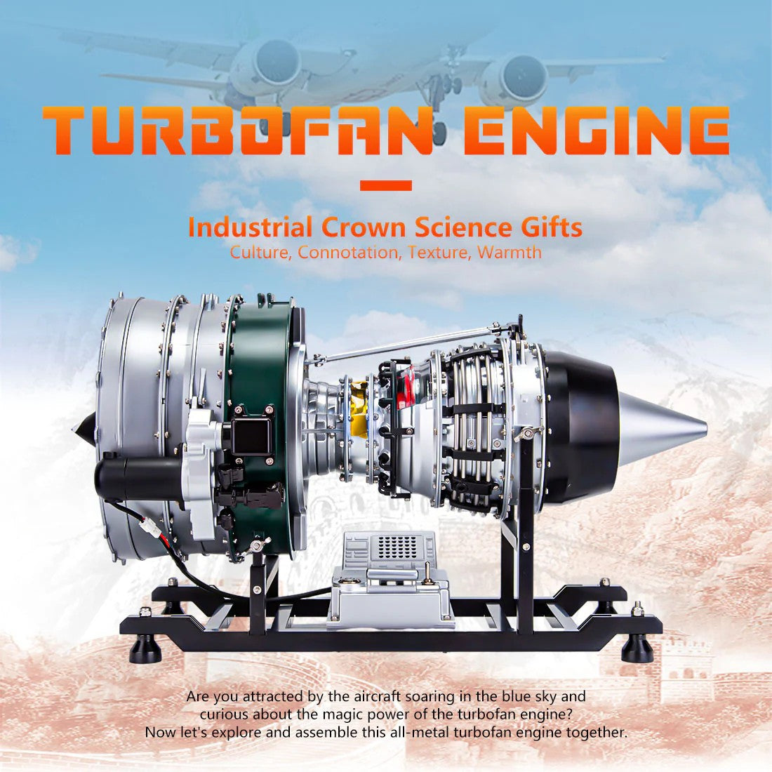 GearPlayer™ DIY Twin-spool Turbofan Engine Kits Assembly 1/10 Electric Aircraft Engine DM119