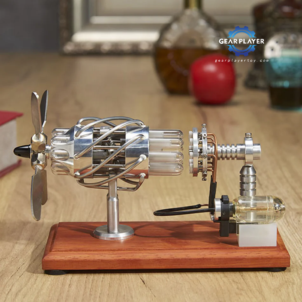 GearPlayer™ 16 Cylinder Hot Air Stirling Engine Model