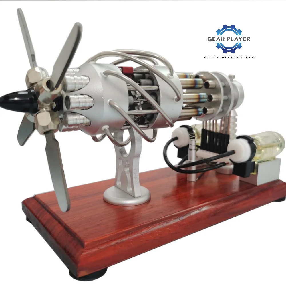 GearPlayer™ 16 Cylinder Hot Air Stirling Engine Model